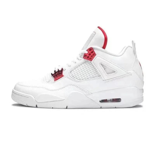Scarpe Jr 4 white red button