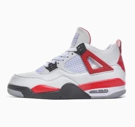 Scarpe Jr 4 white red and black